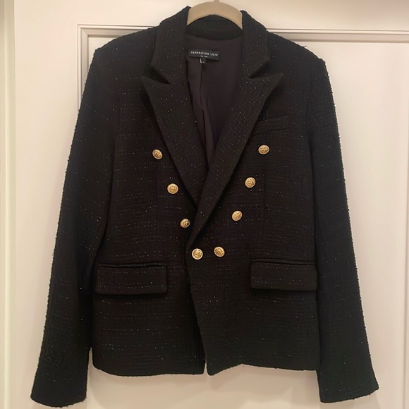 Generation Love Delilah Blazer in Black Boucle - Picture 2 of 6